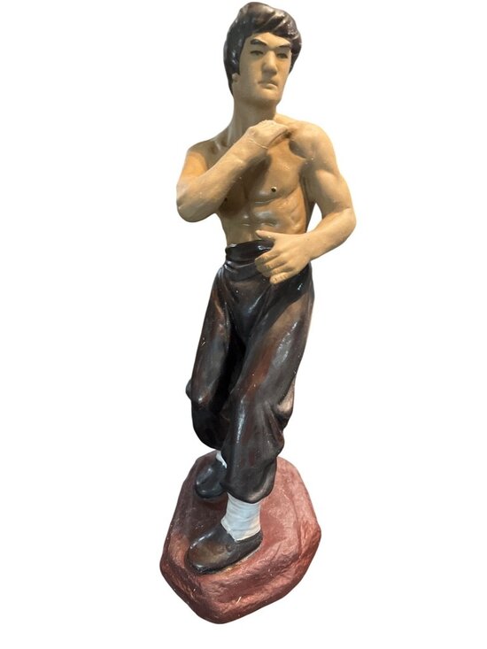 Zak! Other - Vtg Bruce Lee Ceramic Figurine 10.5" Hand-Painted Martial Arts Statue